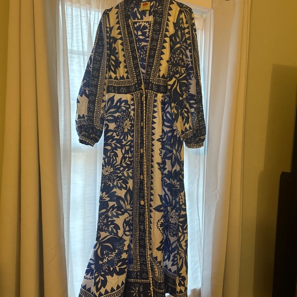 Farm Rio Off-white Flora Tapestry Maxi Dress - Picture 2 of 6